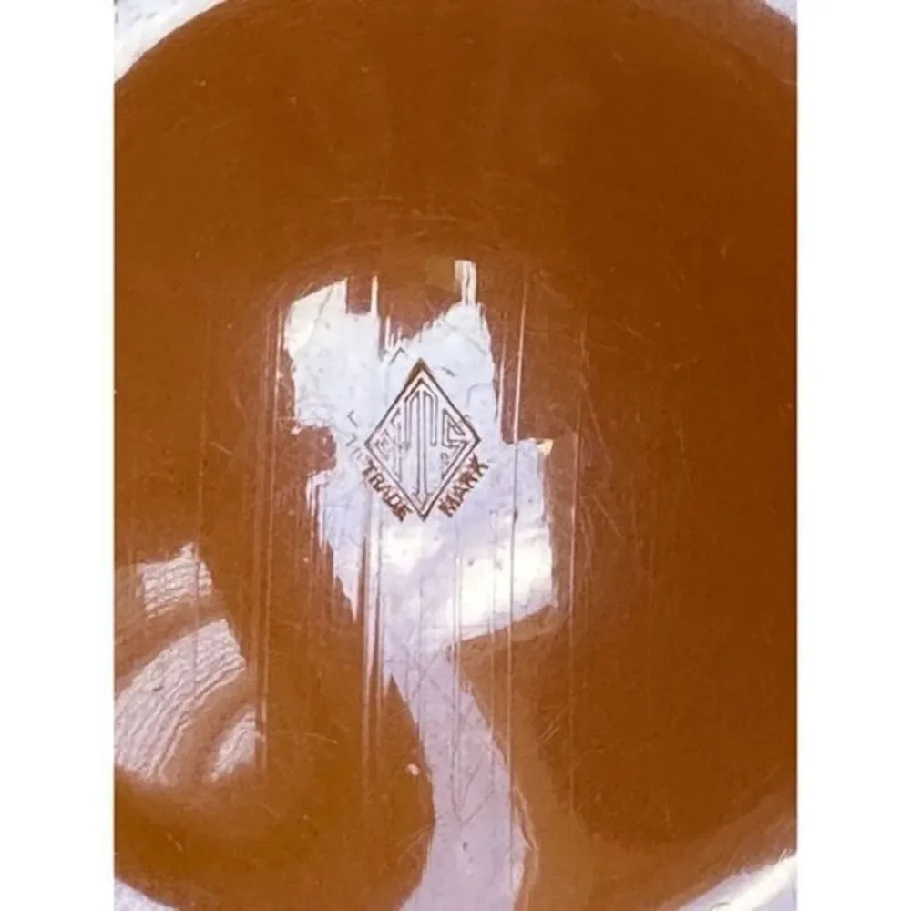 Vintage Art Deco Glass Powder Octagon Celluloid Lidded Jar La Parisienne France‎